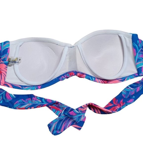HEAT Medium Strapless Swim Top Bathing Suit Tie back - Picture 4 of 5
